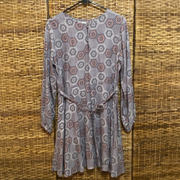 NWOT Natura Rust, navy blue Long Sleeve Lagenlook Mini Dress M - Picture 6 of 8